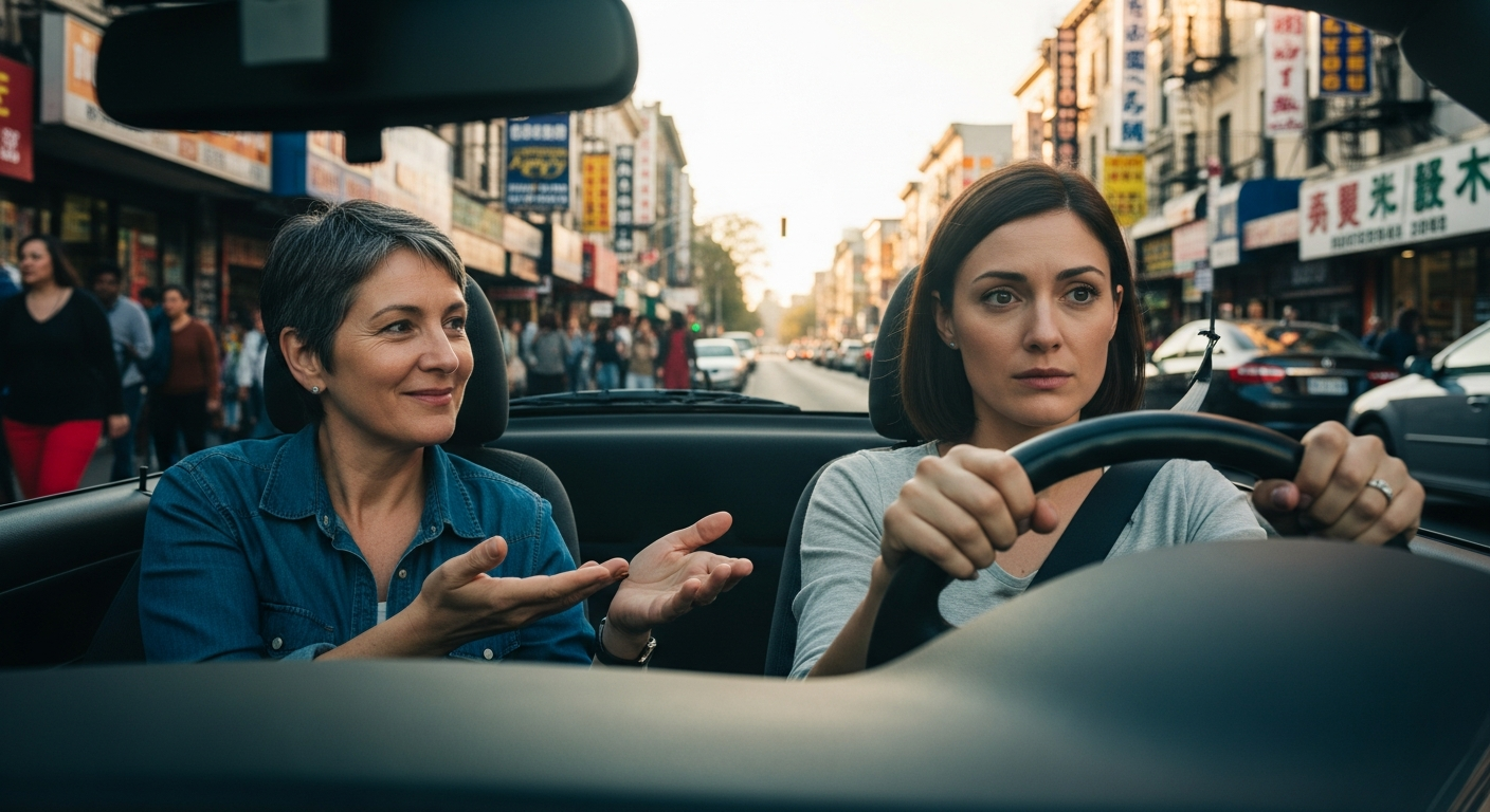 Adult driver gaining confidence